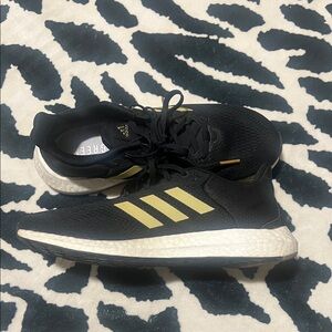 Adidas Black and Gold Running Shoes